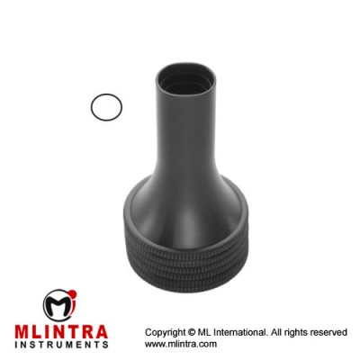 Zoellner Ear Speculum Fig. 2 - Oval - Black Stainless Steel, 3.8 cm / 1 1/2" Tip Size 6.5 x 7.5 mm